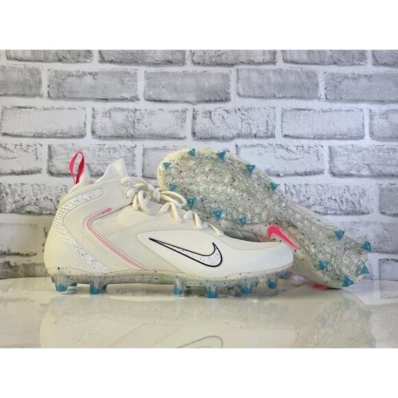Nike Alpha Huarache 8 Elite LAX White Hyper Pink Men’s Size 11.5 CW4440-116 - Picture 1 of 6